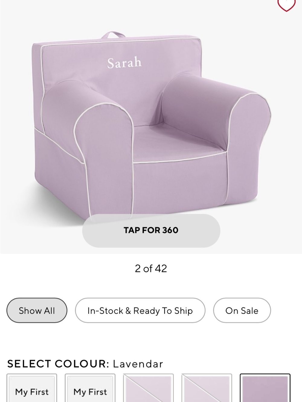 New Pottery Barn Kids Oversized Anywhere Chair - COVER ONLY